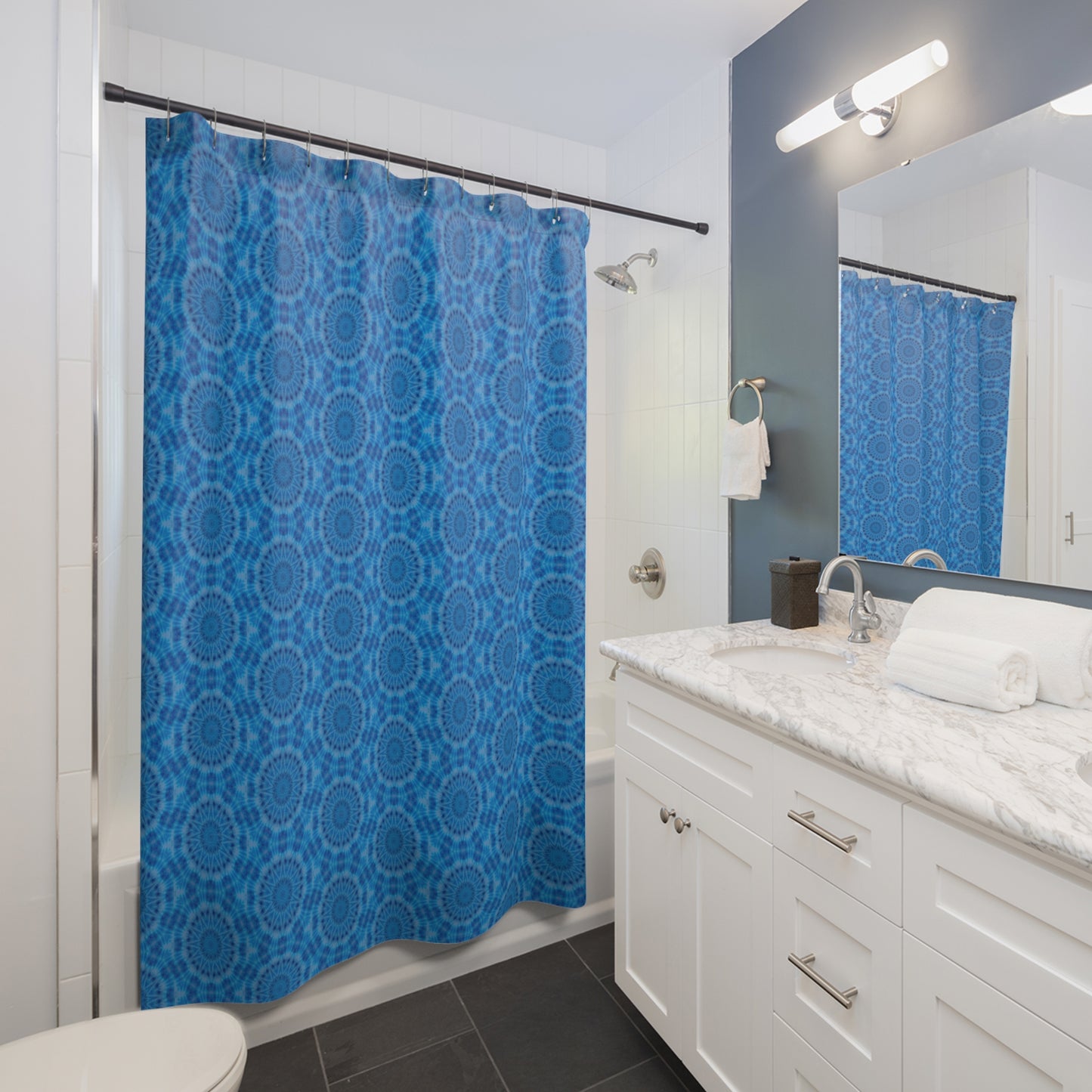 "AVIAN" Cymatic Print Shower Curtains