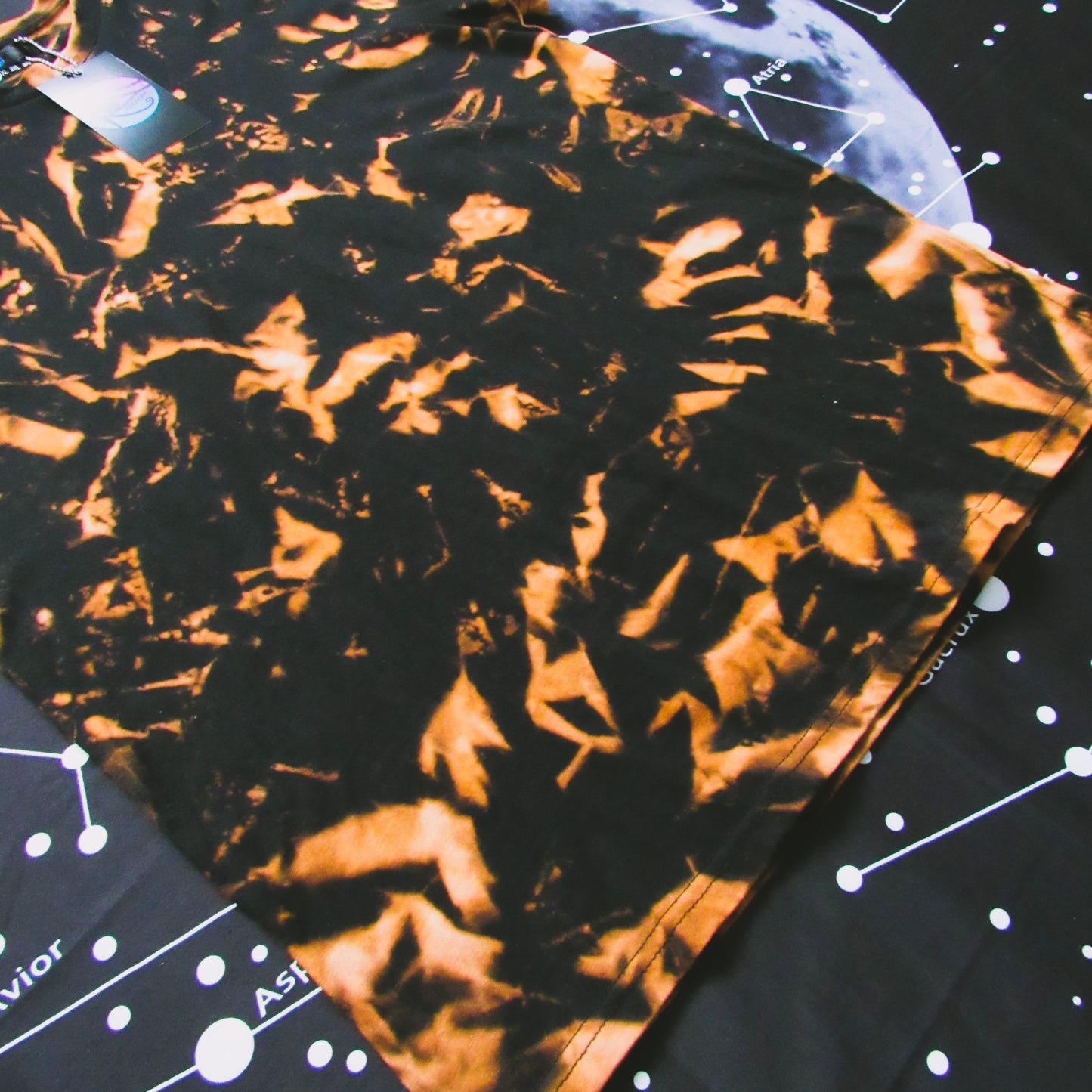 Crumple Bleach Tie Dye T Shirt