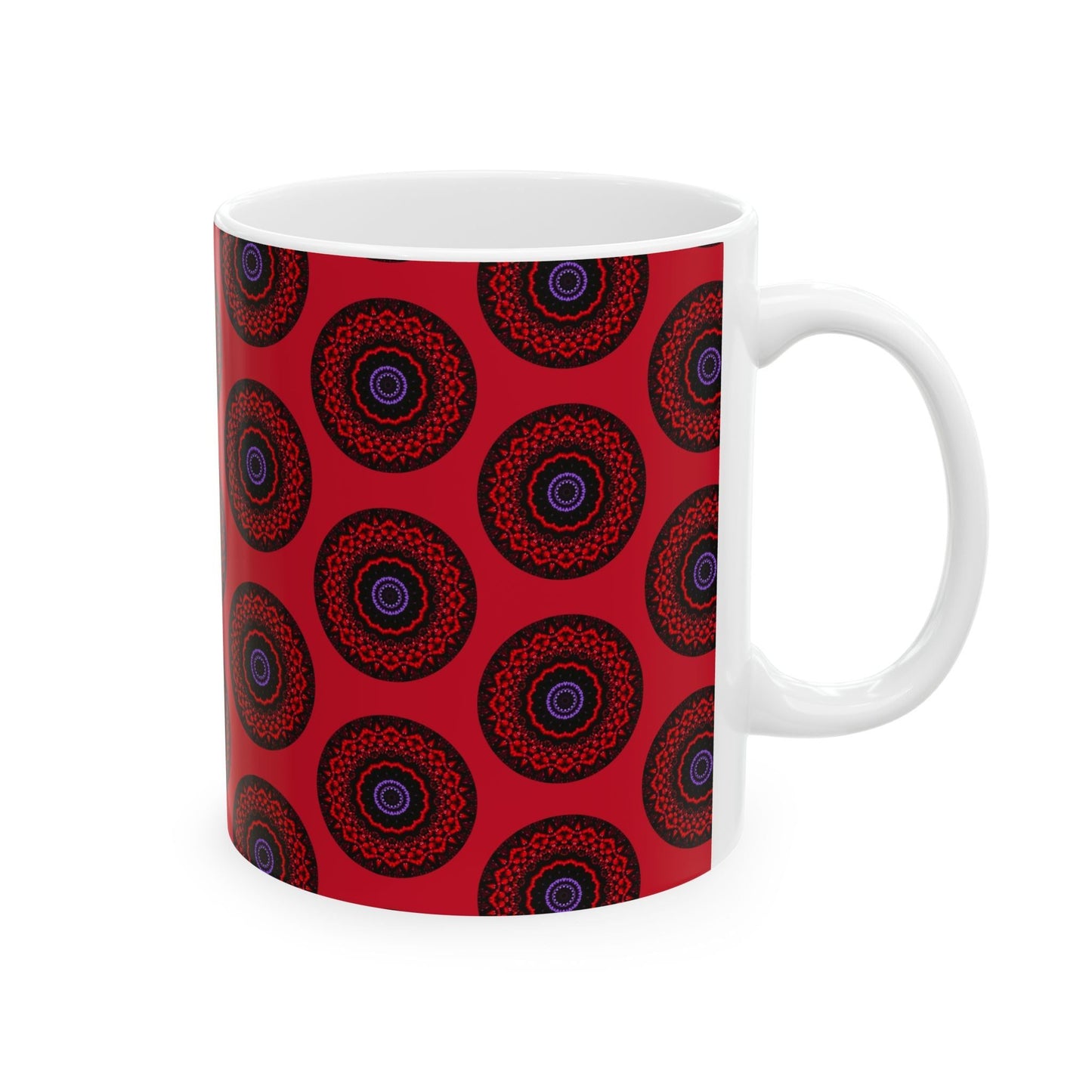 VESI Cymatic AOP Ceramic Mug (Dark Red)