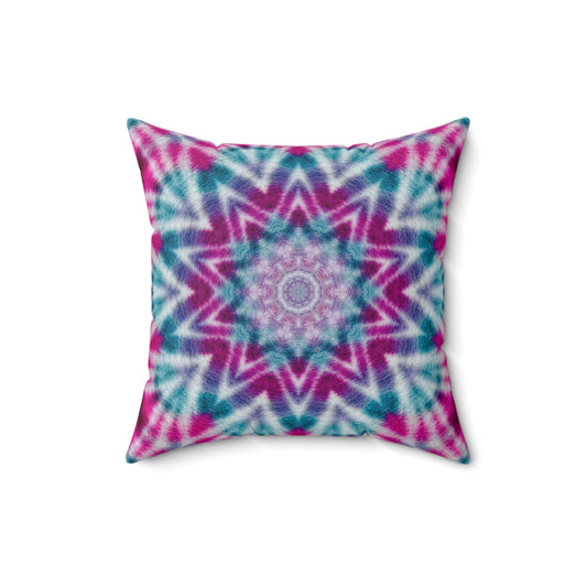 "ULTRAVIOL3T" Cymatic Print Square Cushion