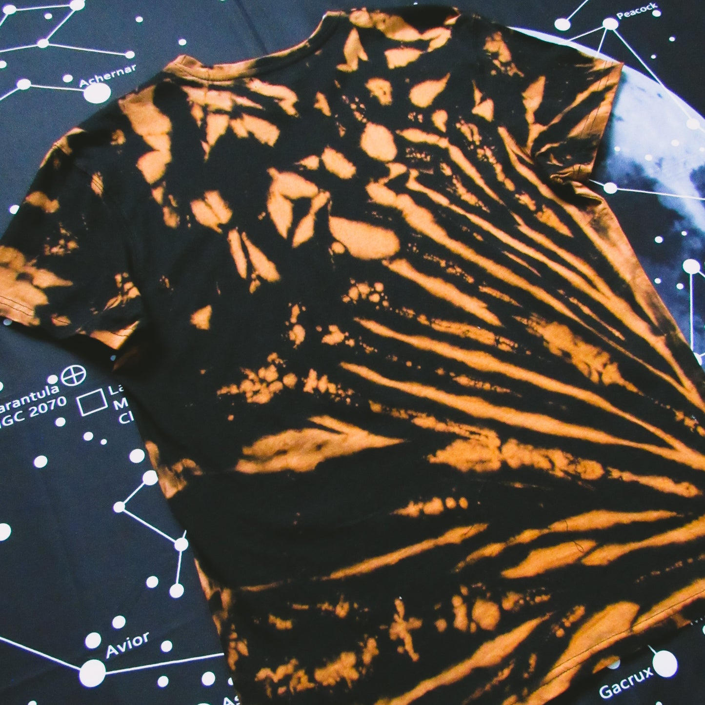 Crumple-Sunburst Bleach Tie Dye T Shirt