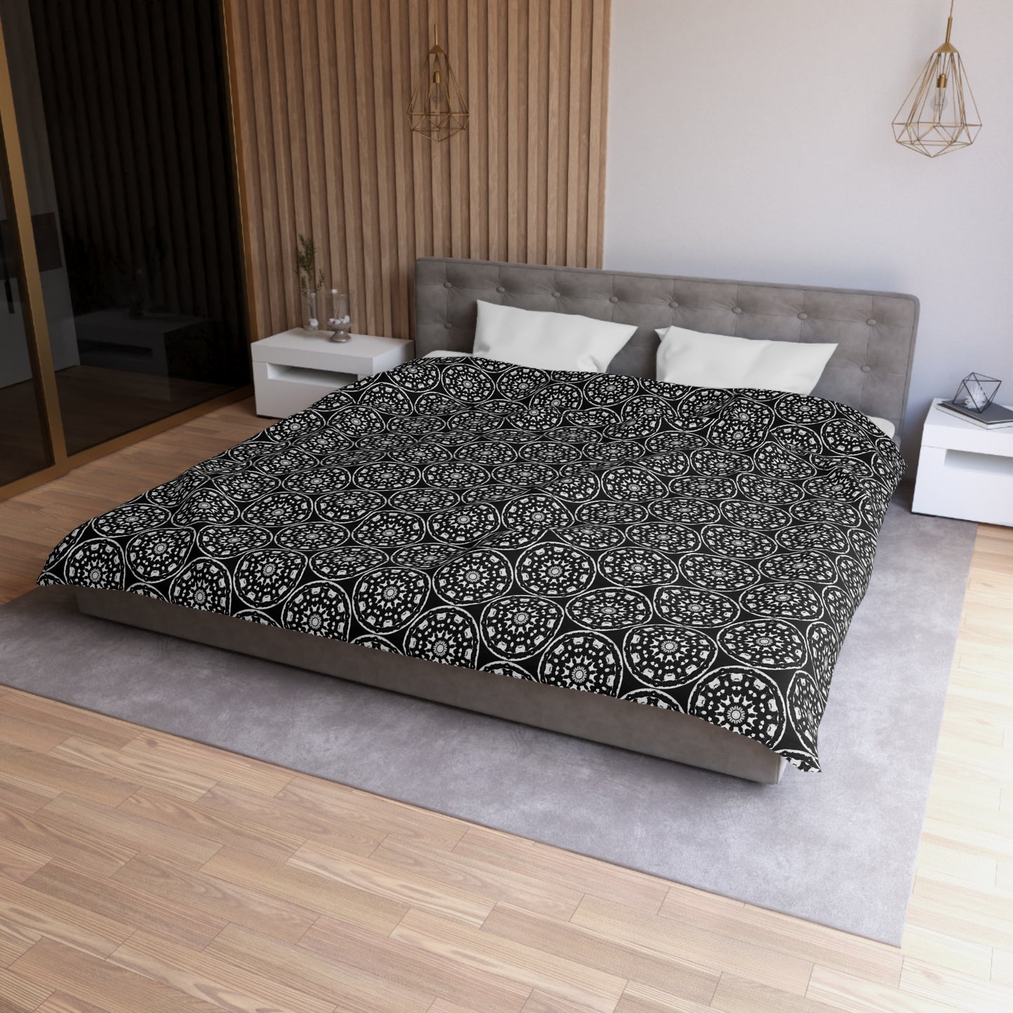 "STMPUNK" Cymatic Duvet Cover (Black) - Housewarming