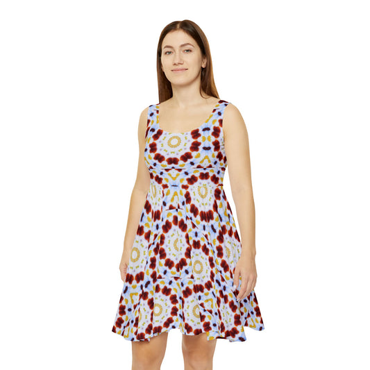 Women's "MOSAIC" Cymatic Print Skater Dress