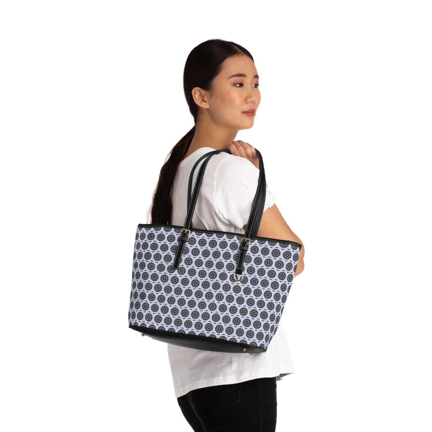 MAYA Cymatic Aop Pu Leather Shoulder Bag
