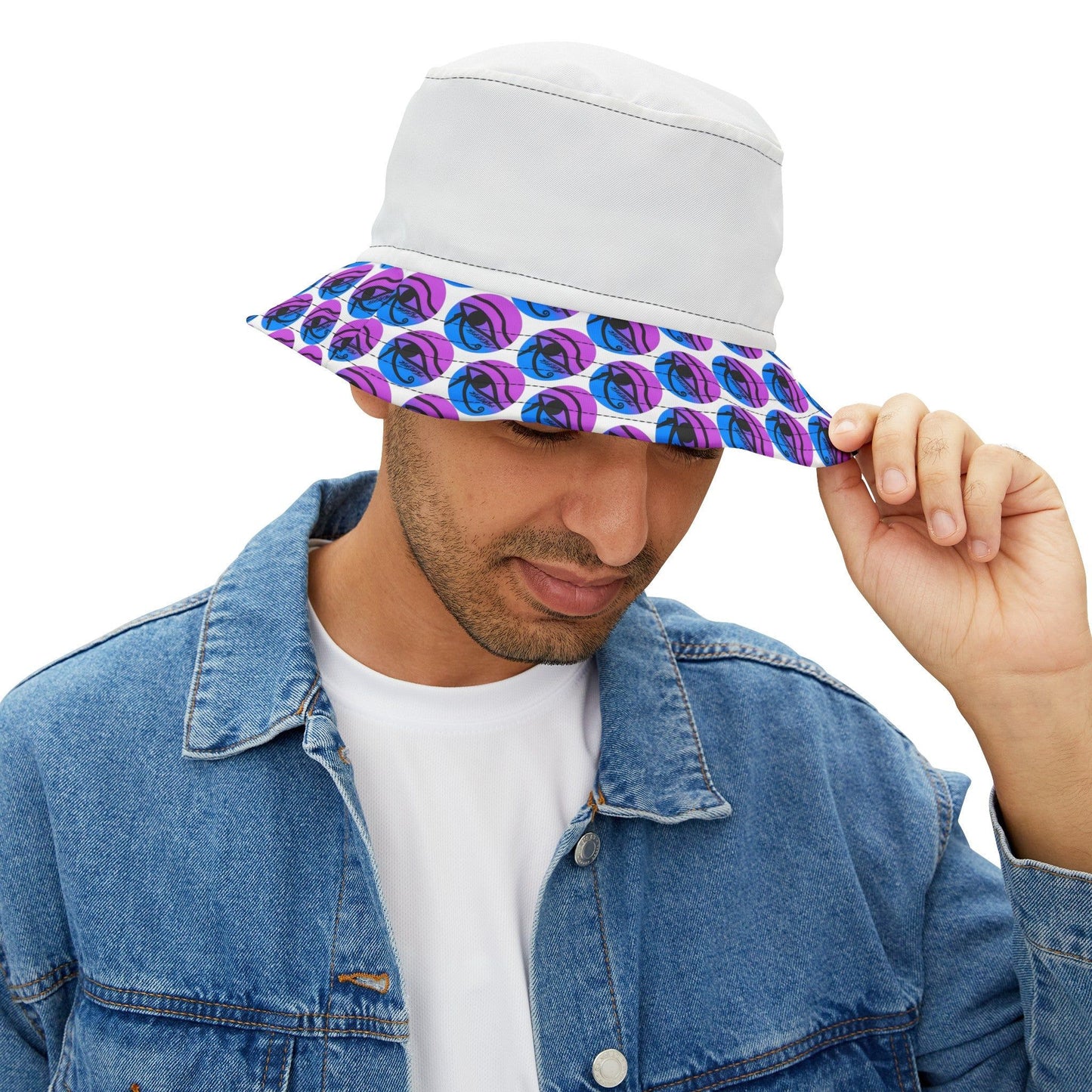 3ETD Logo Prt Bucket Hat (White)