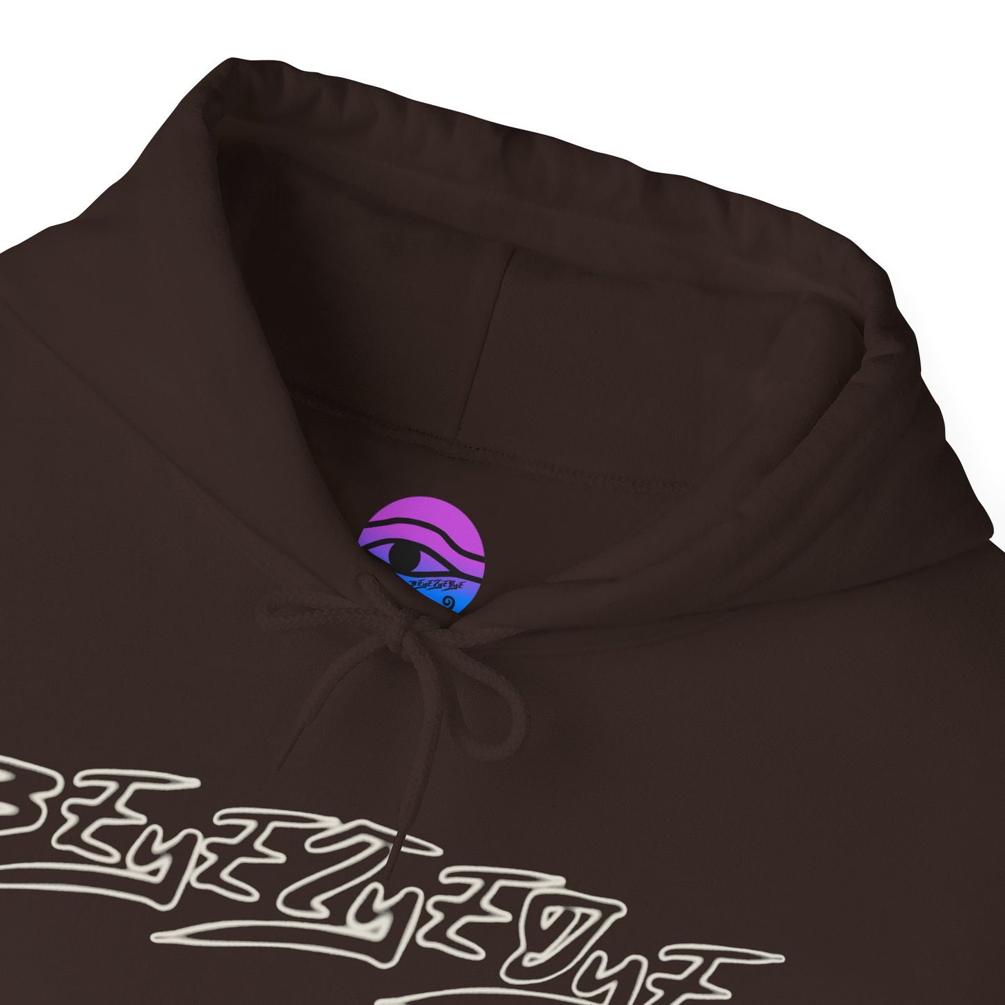 Men's 3ETD Wht Outline Print Hoodie