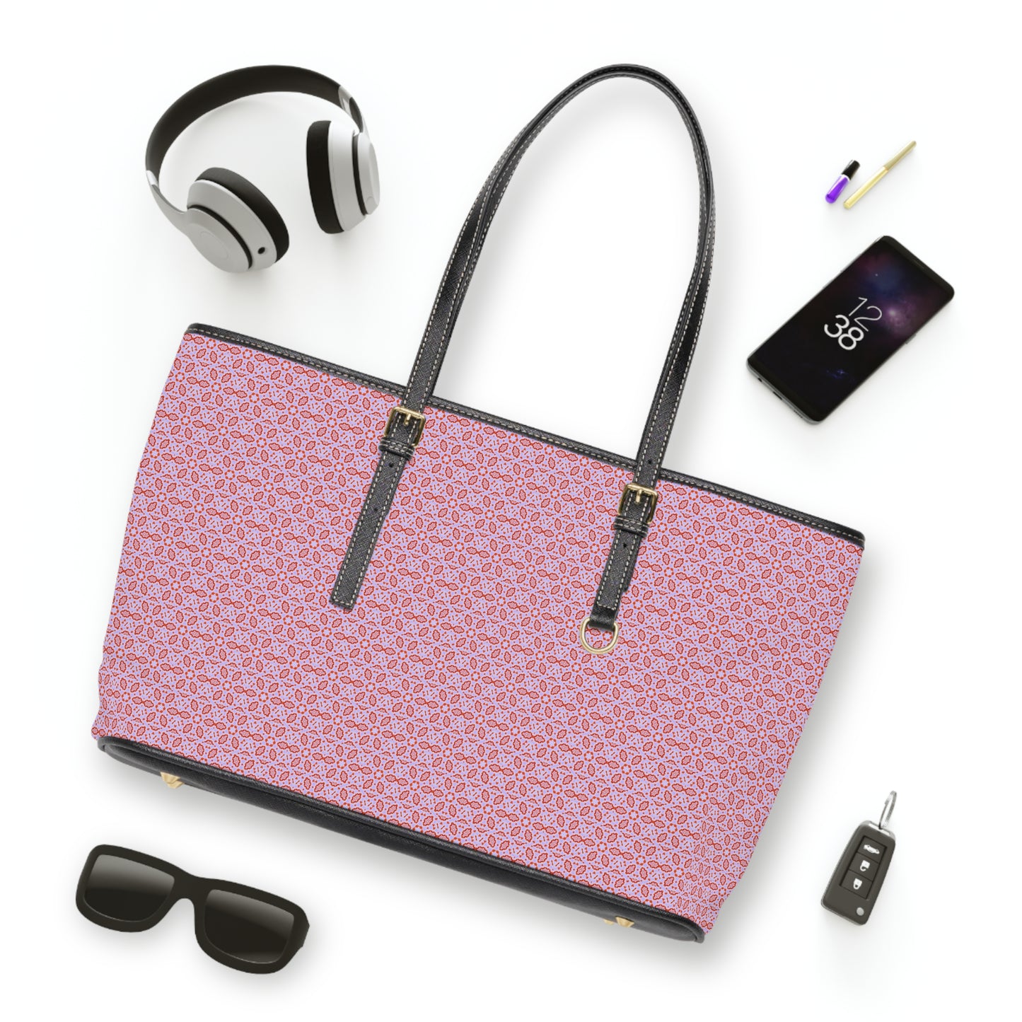 HEXA Cymatic Aop Pu Leather Shoulder Bag