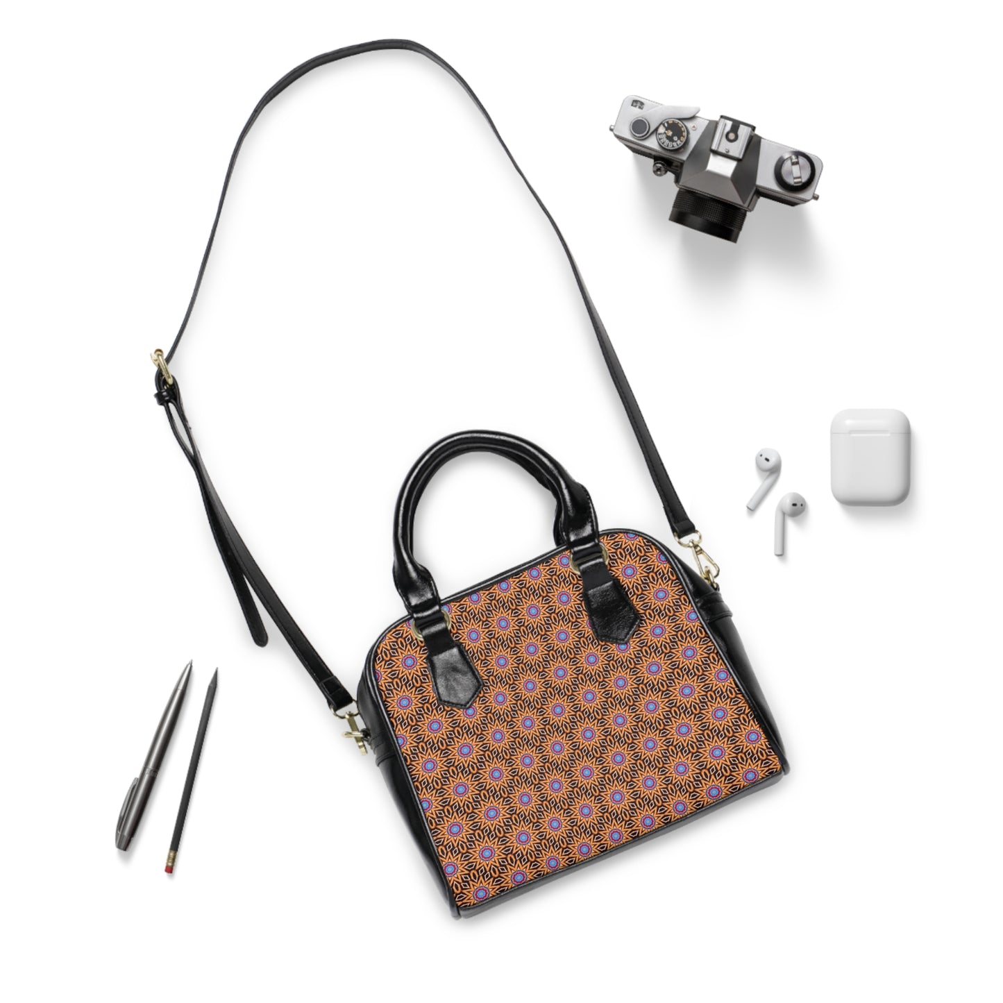 KABBA Cymatic Aop Pu Shoulder Handbag
