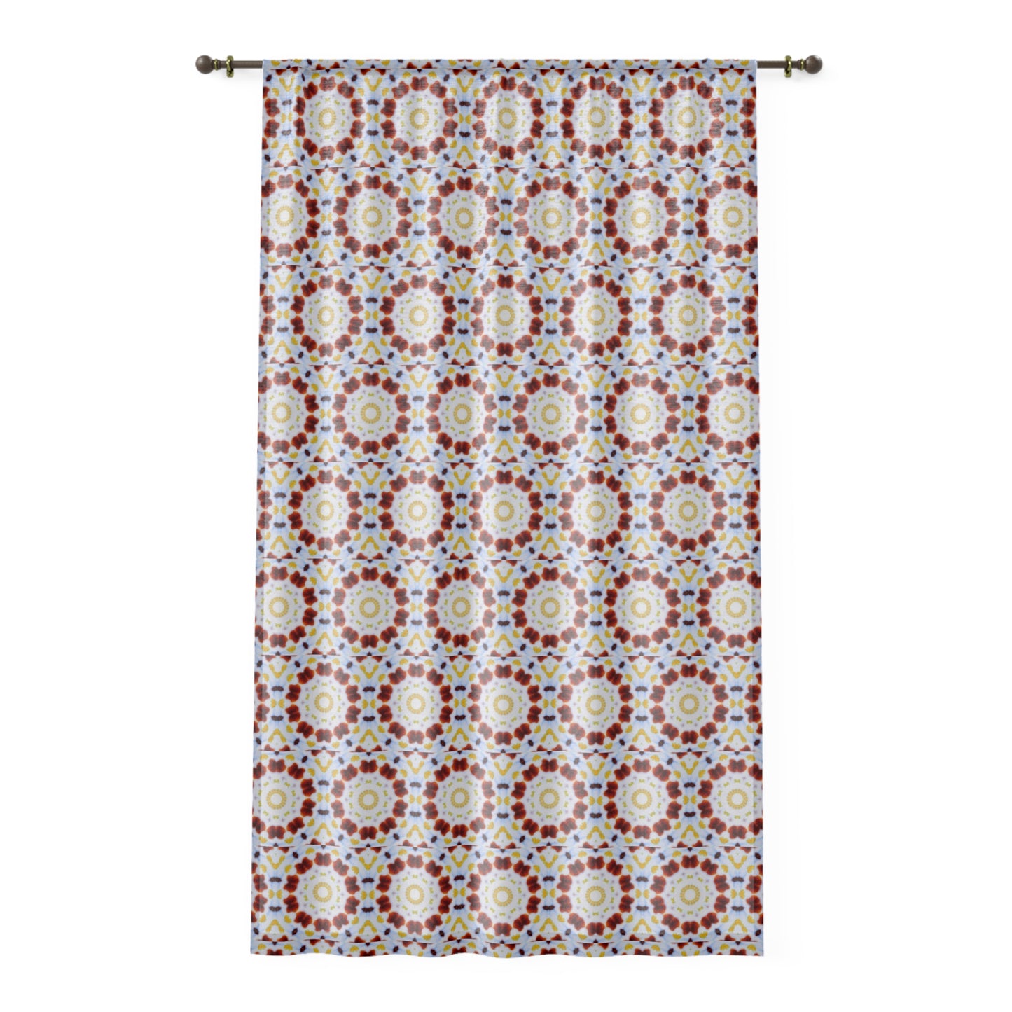 "MOSAiC" Cymatic Print Window Curtain - Vibrant Design for Home Decor