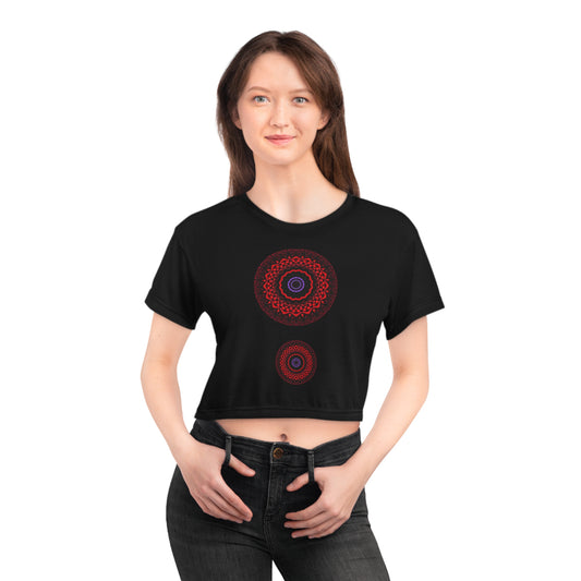 Women's “VESI-2” Cymatic Print Crop T Shirt