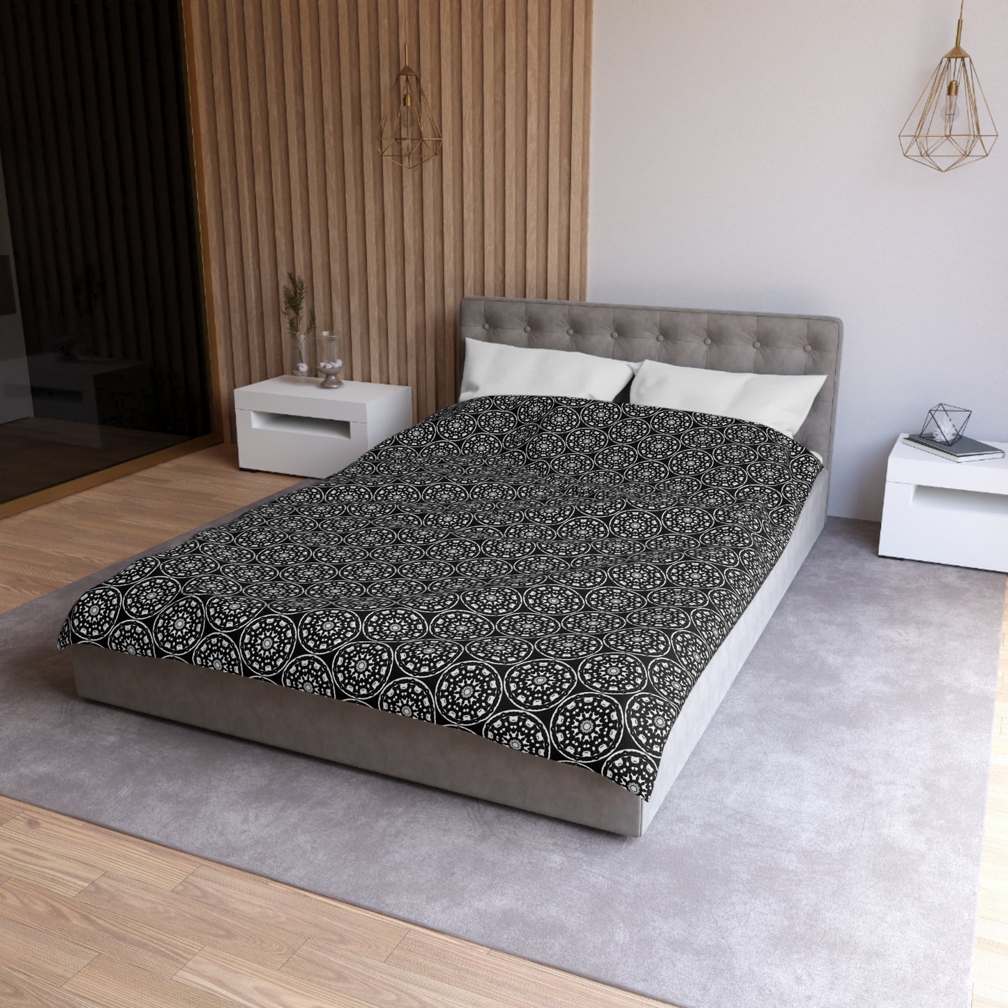 "STMPUNK" Cymatic Duvet Cover (Black) - Housewarming