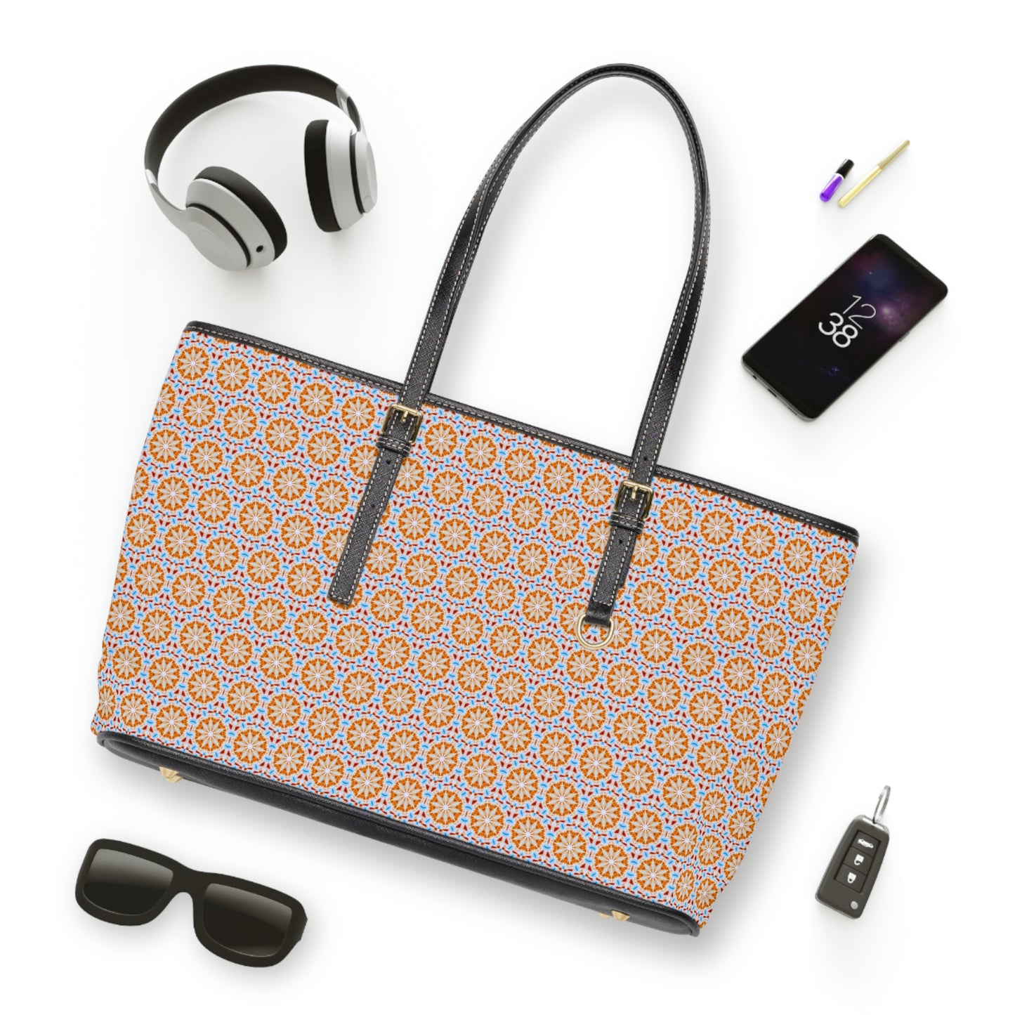 SOL Cymatic Aop Pu Leather Shoulder Bag
