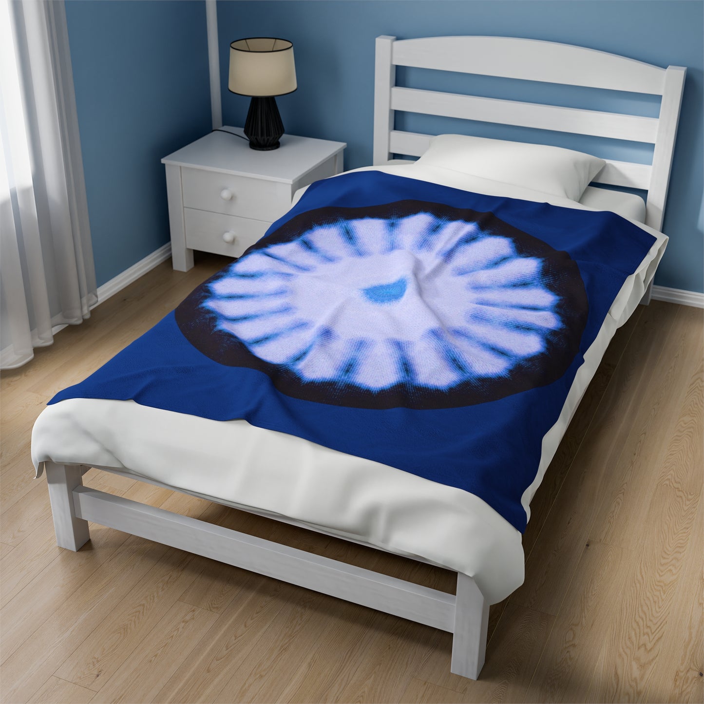 SNWFLK-2 Cymatic Velveteen Blanket (Dark Blue)