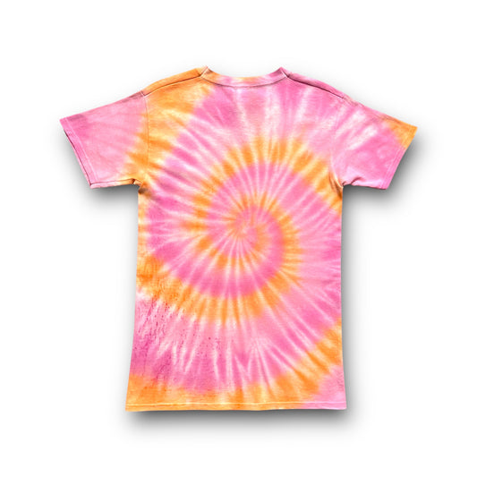 Orange, Pink & Lavender Spiral Tie Dye T Shirt