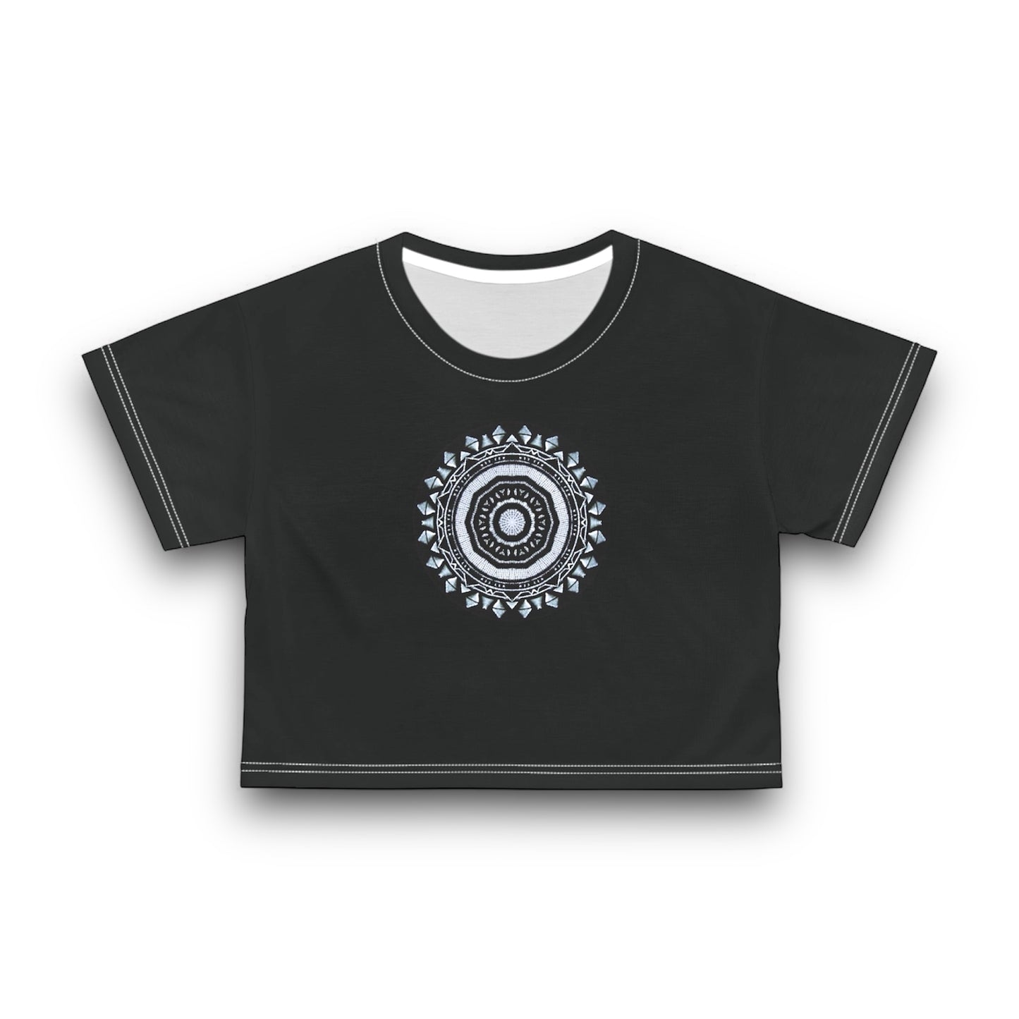 Women's “MAYA” Cymatic Print Crop T Shirt