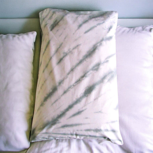 Dark Grey Sunburst Tie Dye Pillow Case