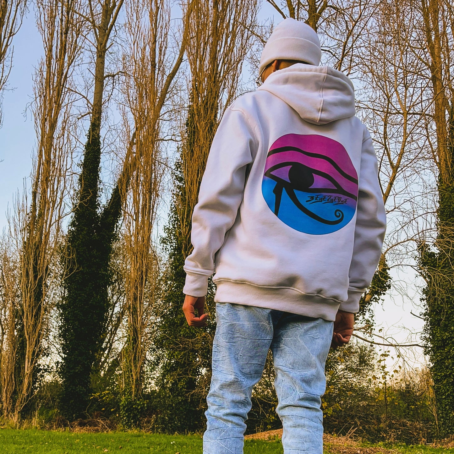 3EyeTyeDye Ltd Ed Pullover Hoodie (White)