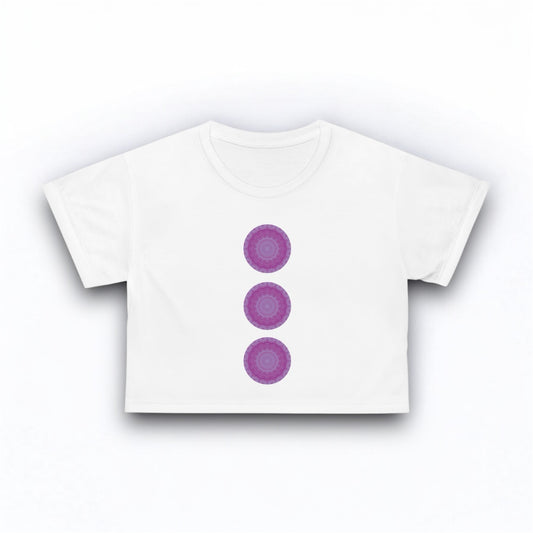 Women's “SAHAS” Cymatic Print Crop T Shirt