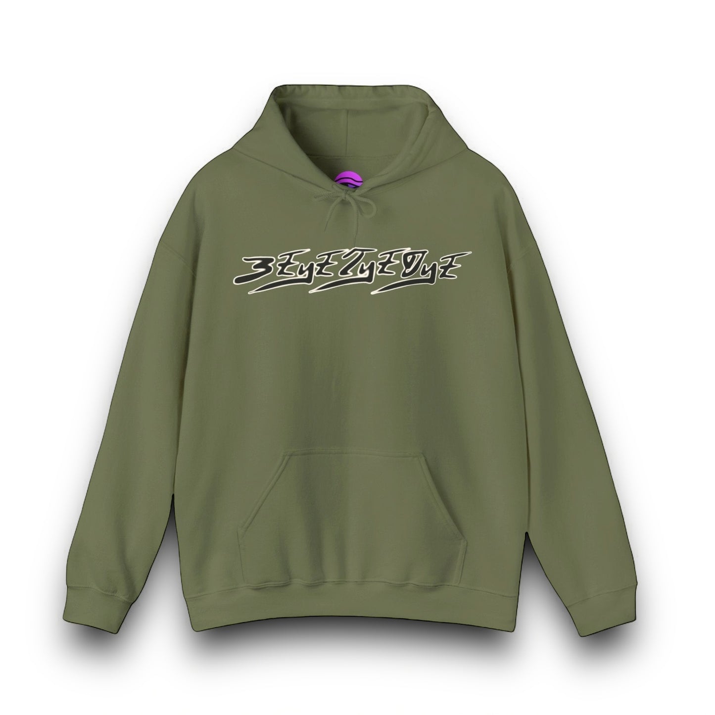 Men's 3ETD Noir "417" Cymatic Print Hoodie