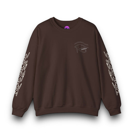 Men's 3ETD Logo Wht Outline Print Crewneck