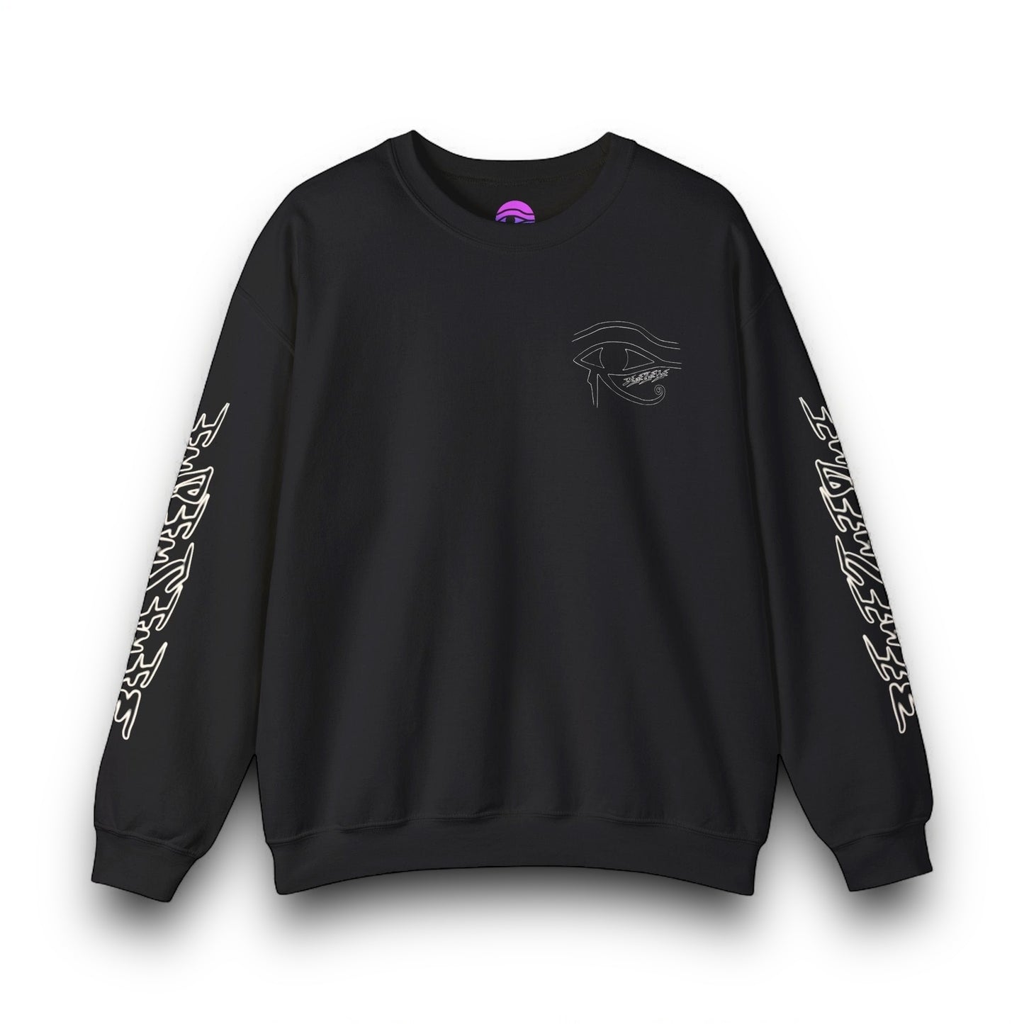 Men's 3ETD Logo Wht Outline Print Crewneck