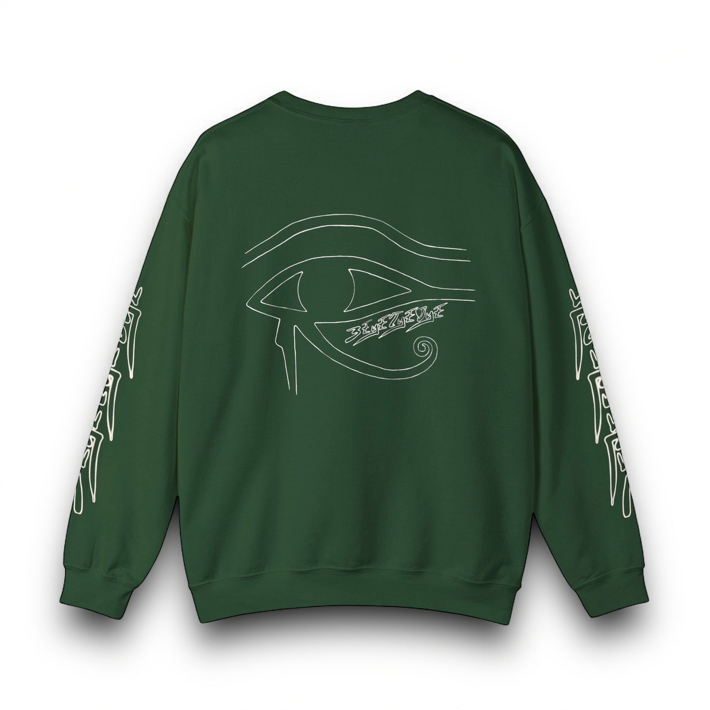 Men's 3ETD Logo Wht Outline Print Crewneck