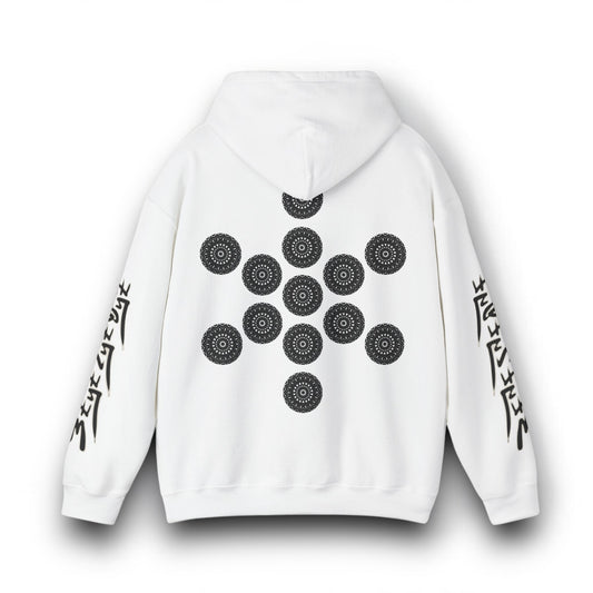 Men's 3ETD Noir "TRIBAL" Cymatic Sleeve Print Hoodie