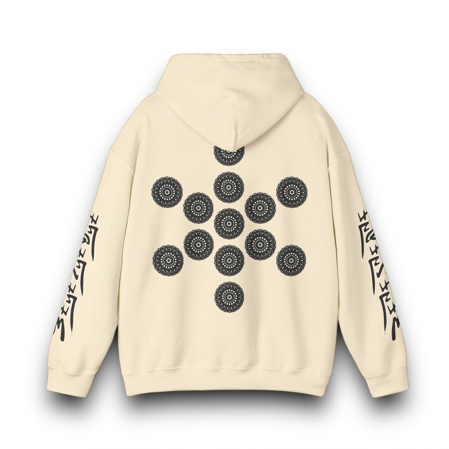 Men's 3ETD Noir "TRIBAL" Cymatic Print Hoodie