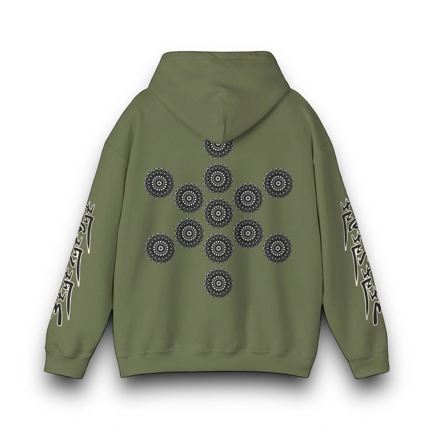 Men's 3ETD Noir "TRIBAL" Cymatic Print Hoodie