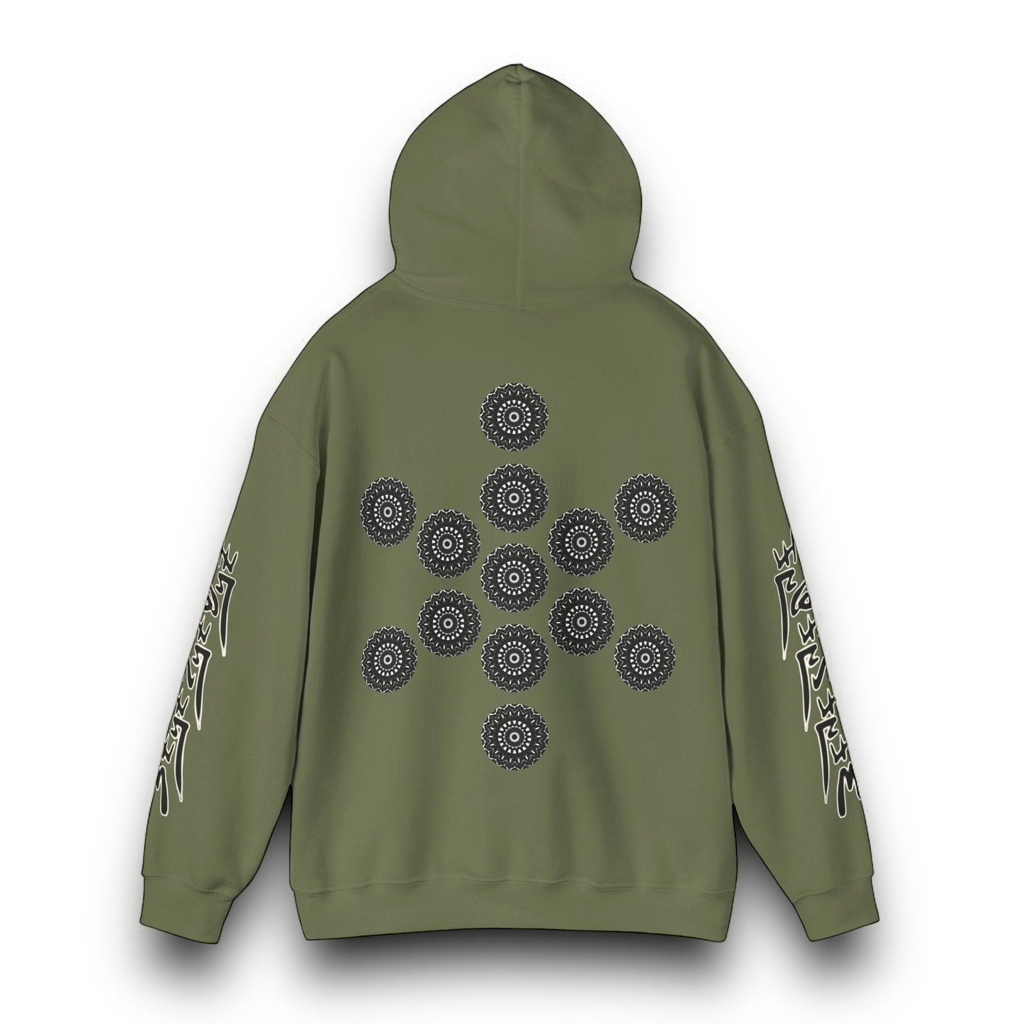 Men's 3ETD Noir "TRIBAL" Cymatic Print Hoodie