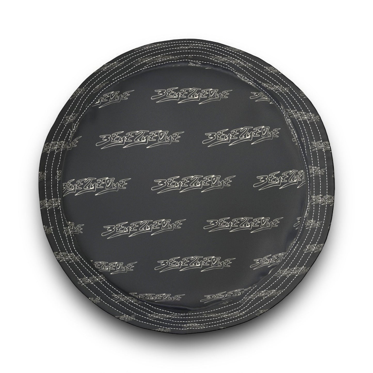 3ETD Wht Outline AOP Bucket Hat (Black)