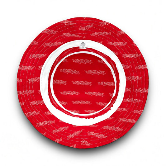 3ETD Wht Outline AOP Bucket Hat (Red)