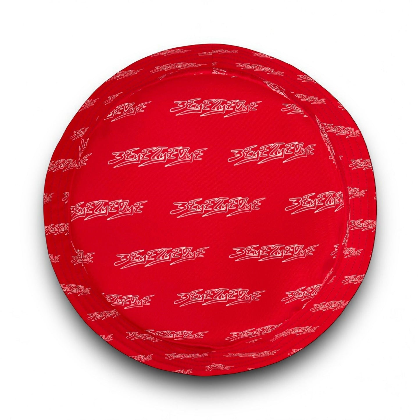3ETD Wht Outline AOP Bucket Hat (Red)