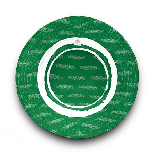 3ETD Wht Outline AOP Bucket Hat (Dark Green)