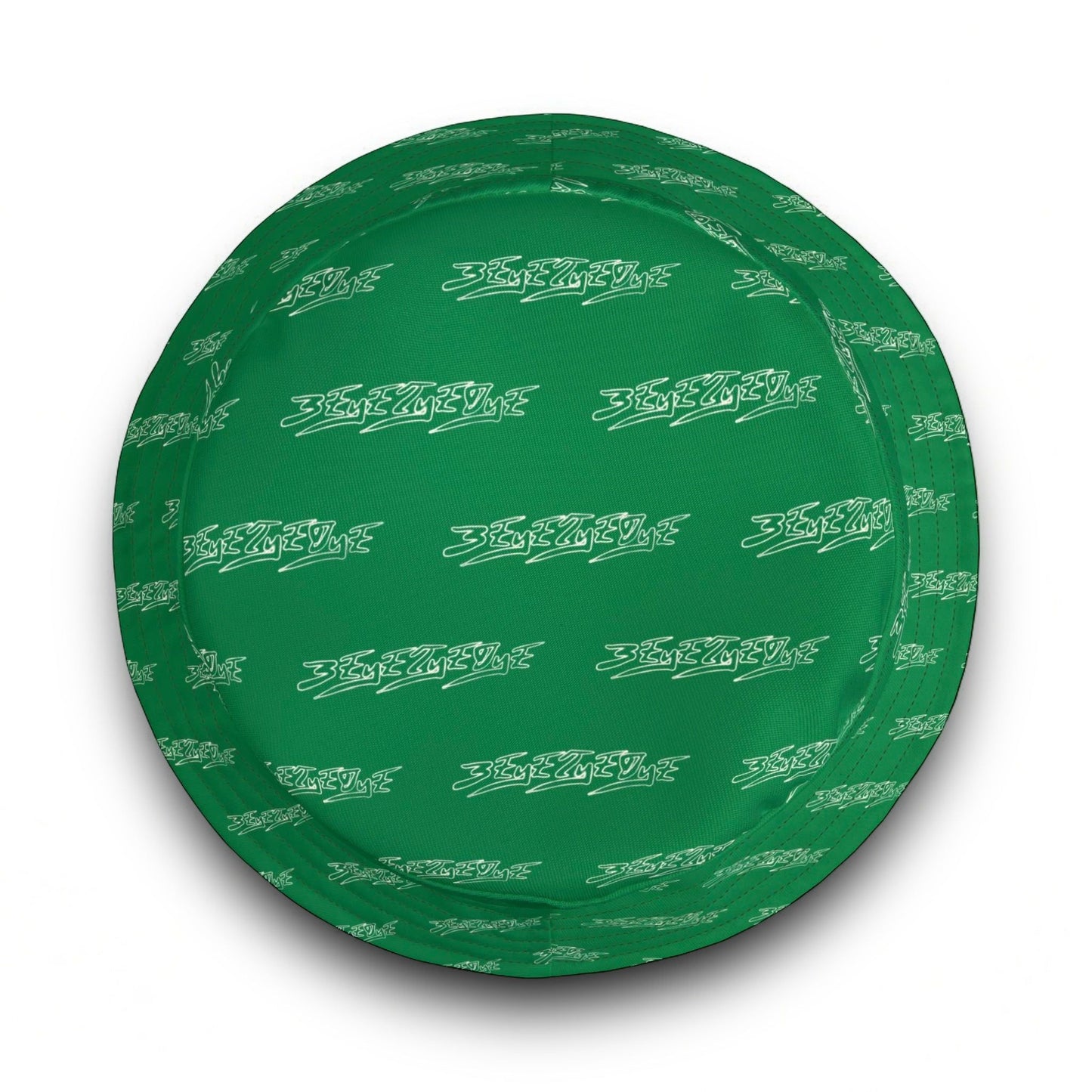 3ETD Wht Outline AOP Bucket Hat (Dark Green)