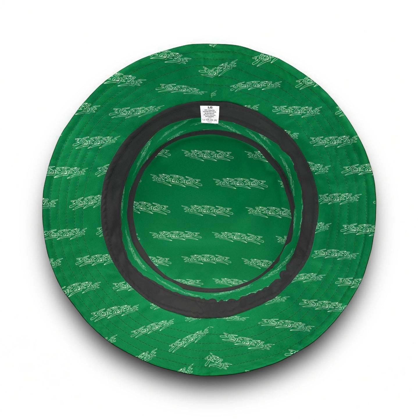 3ETD Wht Outline AOP Bucket Hat (Dark Green)
