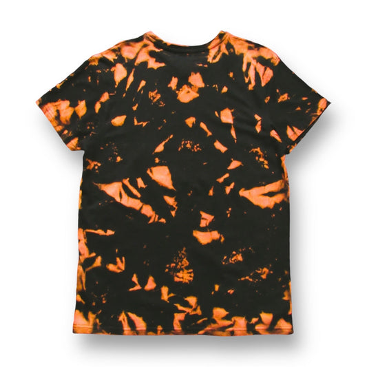 Embroidered Gradient Crumple Bleach Tie Dye T Shirt (417Hz)
