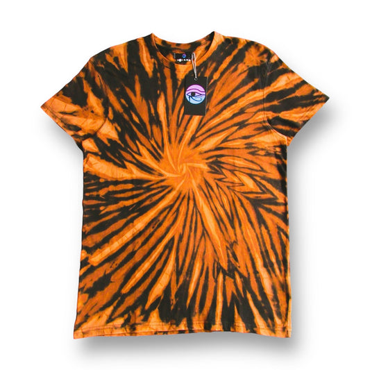 Embroidered Spiral Bleach Tie Dye T Shirt (Om)