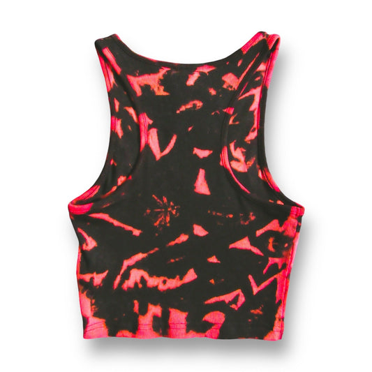 Gradient Crumple Bleach Tie Dye Crop Top