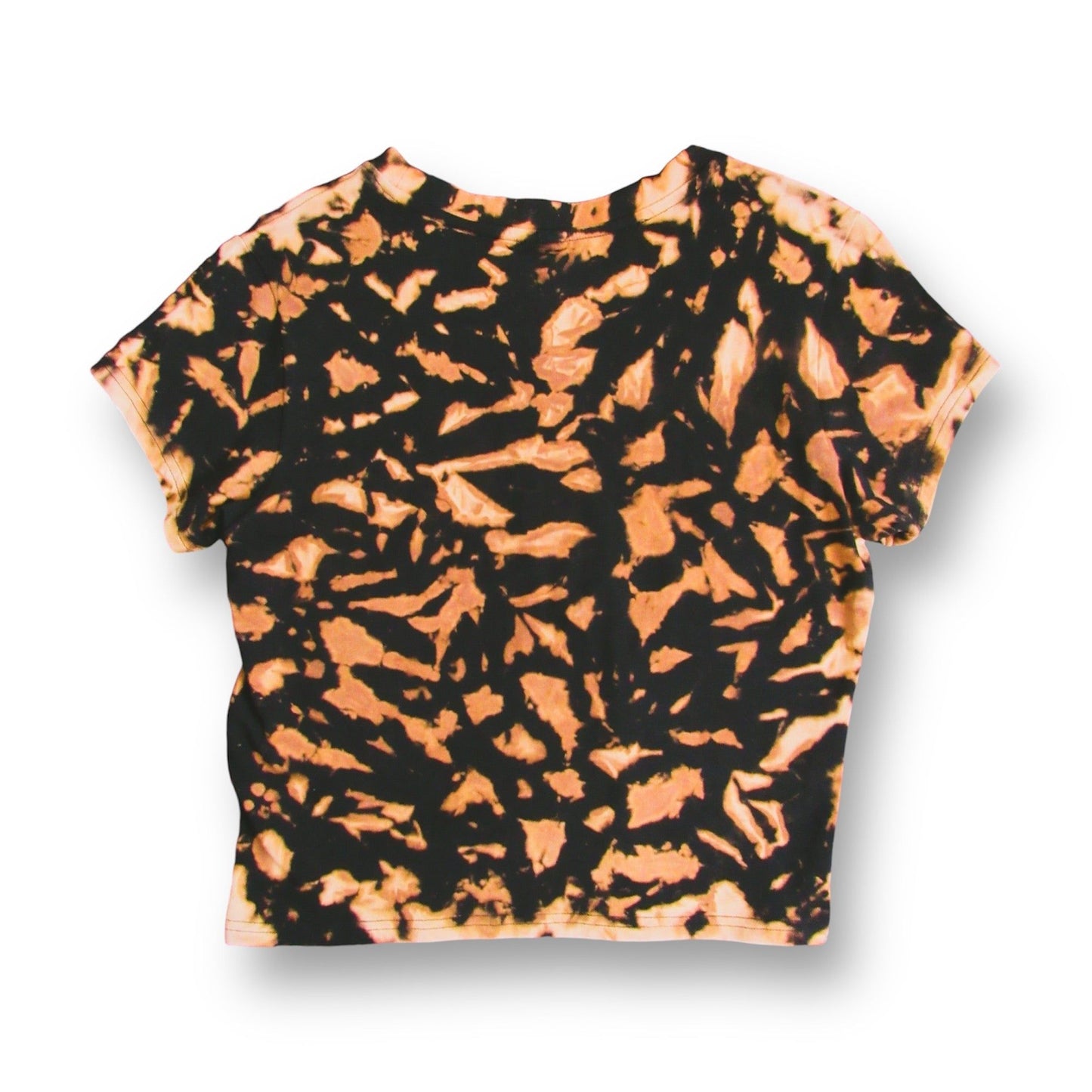 Crumple Bleach Tie Dye Crop T Shirt