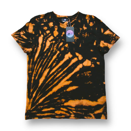 Crumple-Sunburst Bleach Tie Dye T Shirt