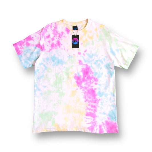 Aquamarine, Lavender, Yellow & Green Crumple Oversized Tie Dye T Shirt