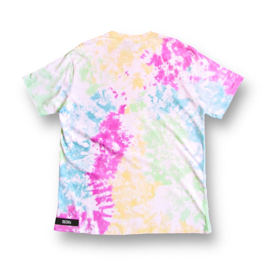 Aquamarine, Lavender, Yellow & Green Crumple Oversized Tie Dye T Shirt
