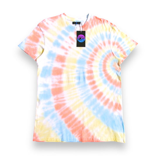 Orange, Yellow & Blue Sunrise Tie Dye T Shirt