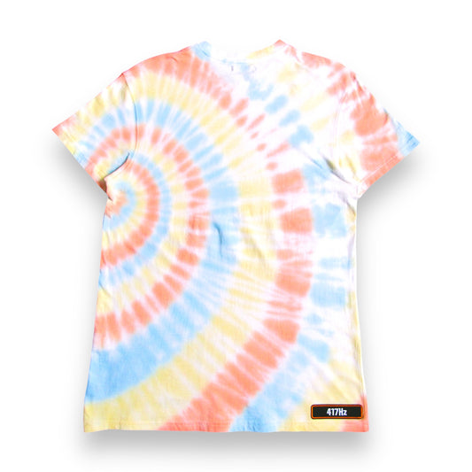 Orange, Yellow & Blue Sunrise Tie Dye T Shirt