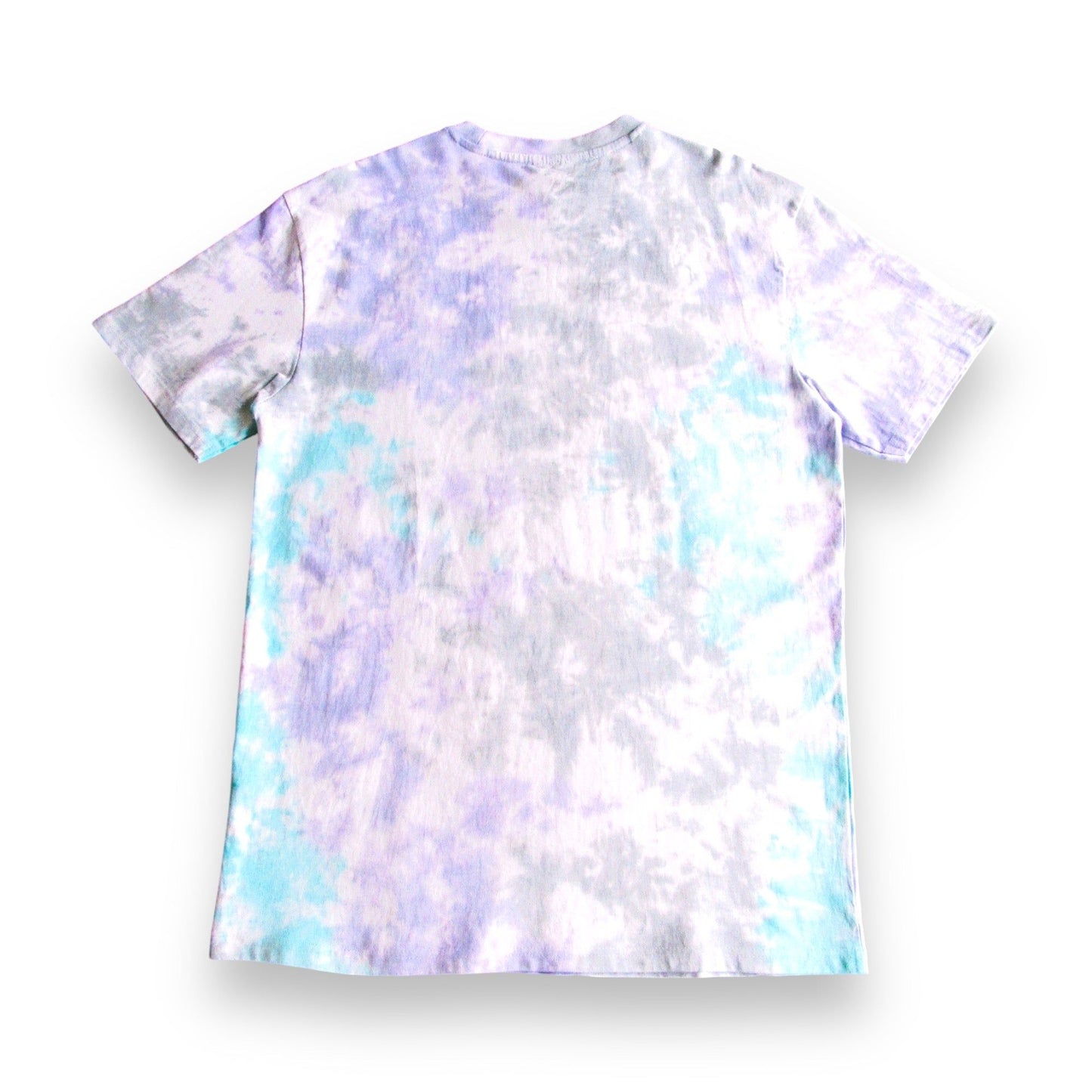 Purple, Sky Blue & Grey Crumple Tie Dye Oversized T Shirt