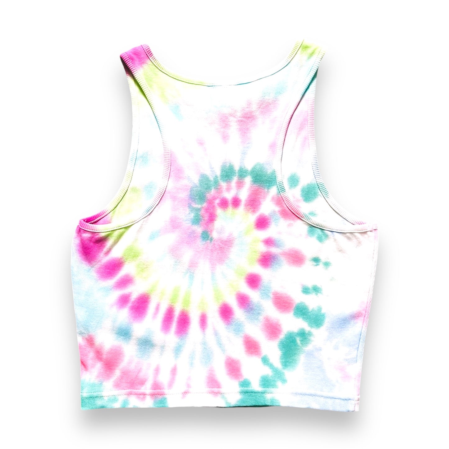 Multicoloured Spiral Tie Dye Crop Top