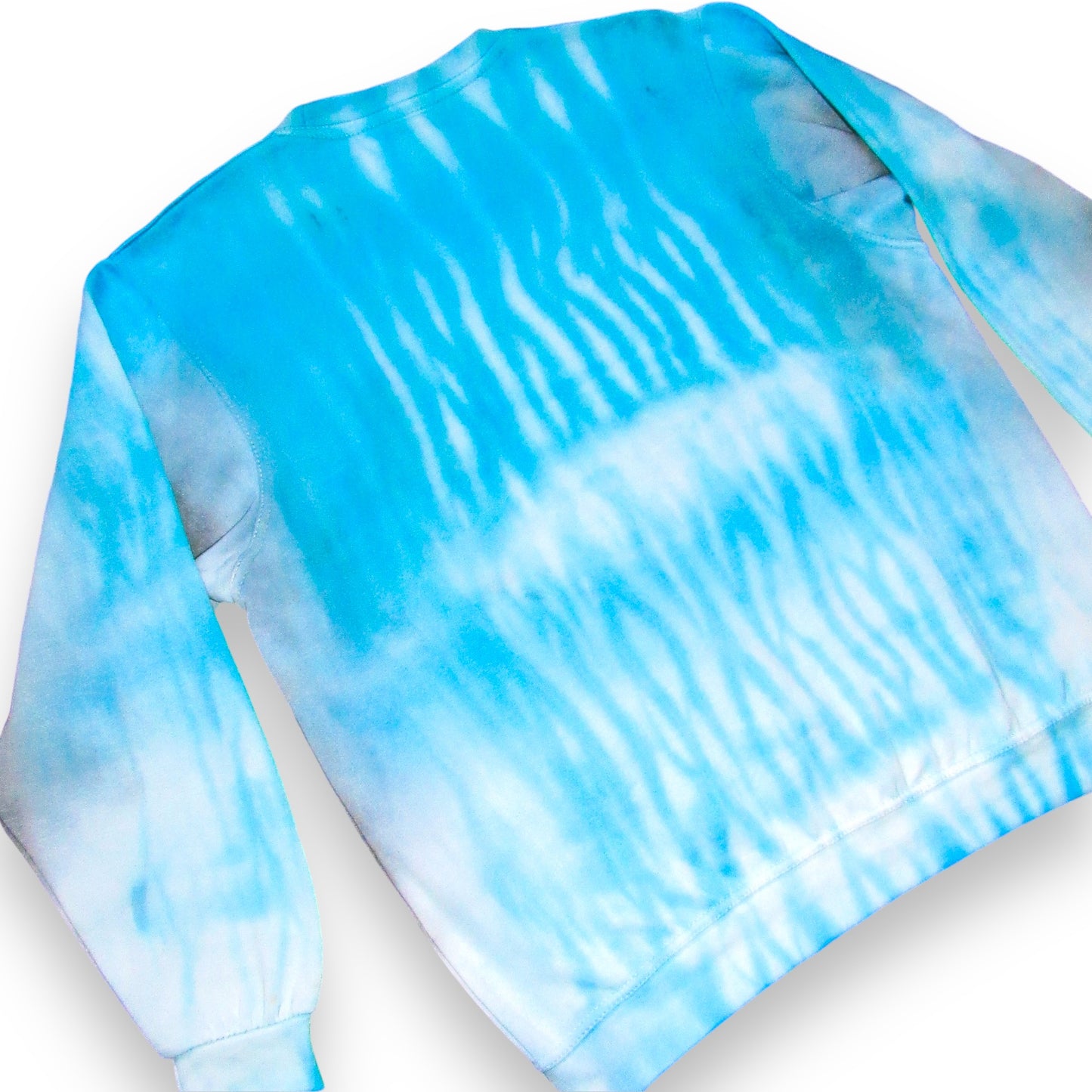 Aquamarine & Grey Shibori Tie Dye Sweatshirt