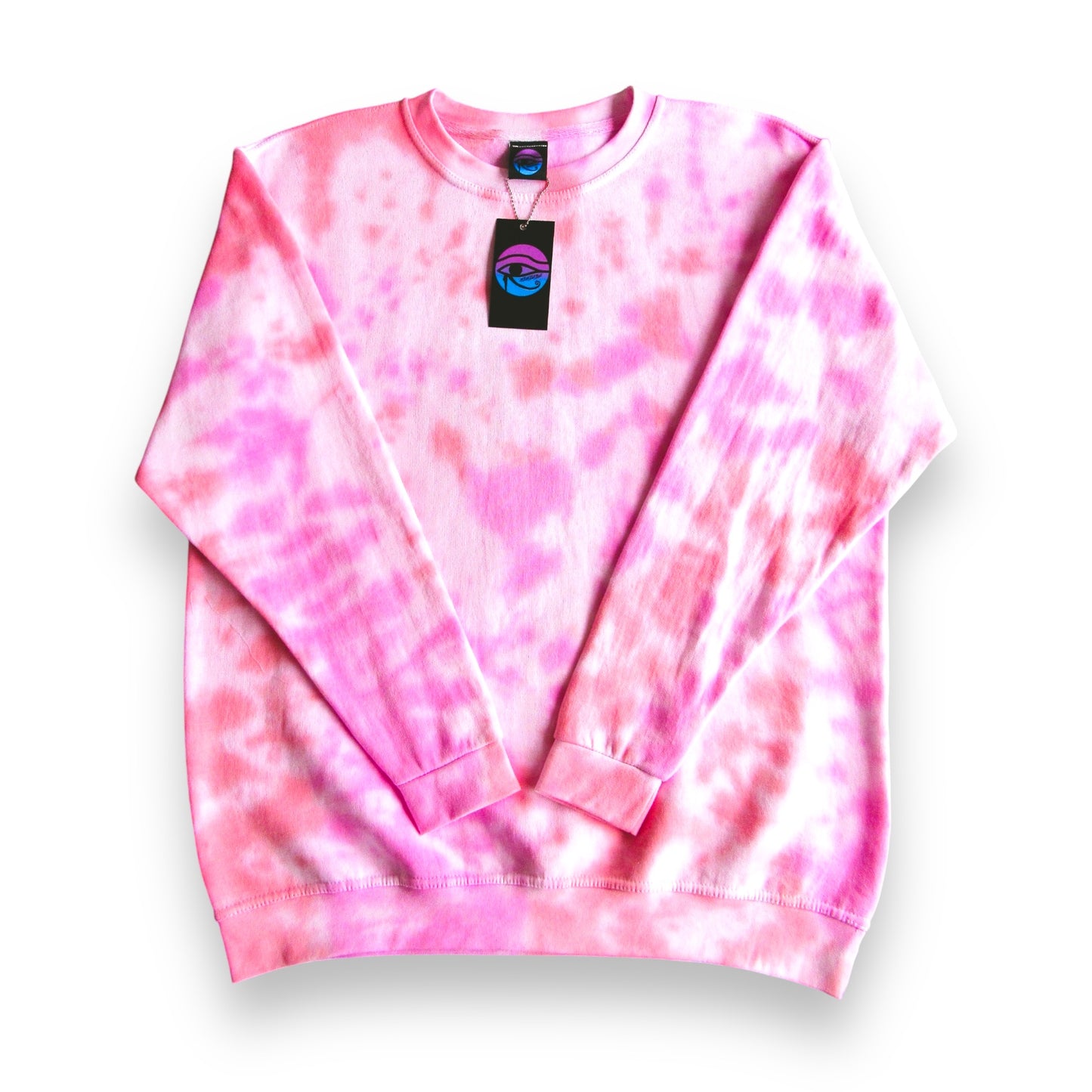 Red & Pink Crumple Tie Dye Sweatshirt