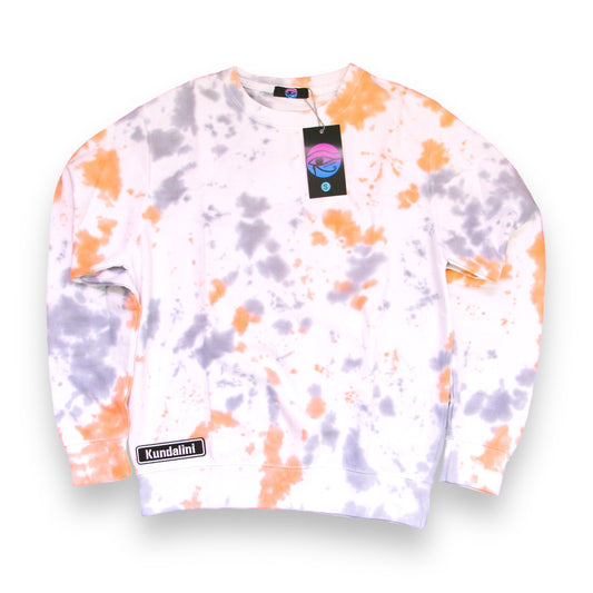 Orange & Grey Crumple Tie Dye Sweatshirt